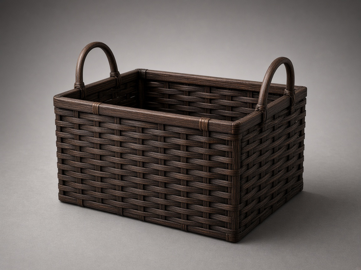 CRG-700 executive dark bamboo hamper shell