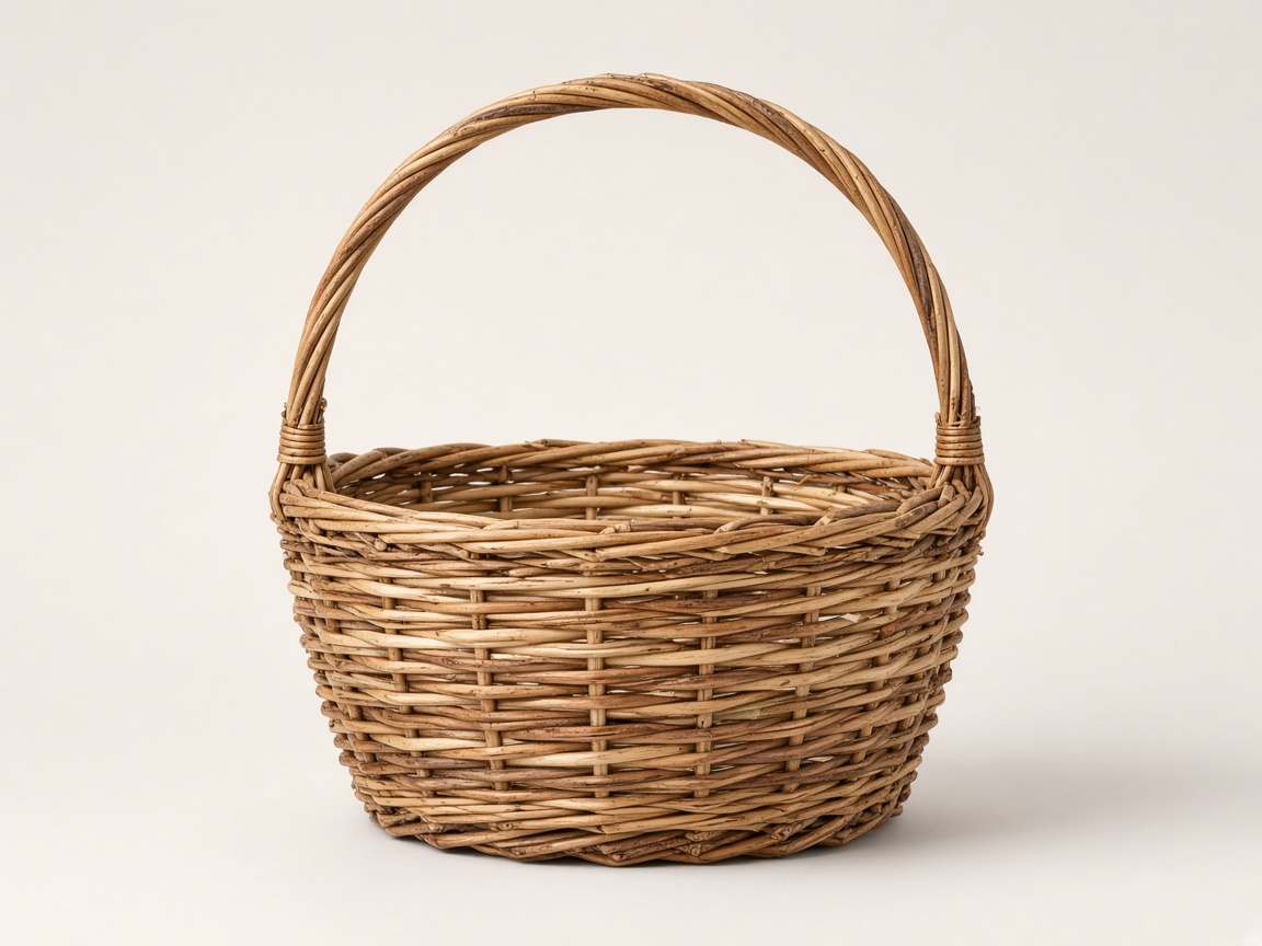 CRG-720 willow gift basket with handle